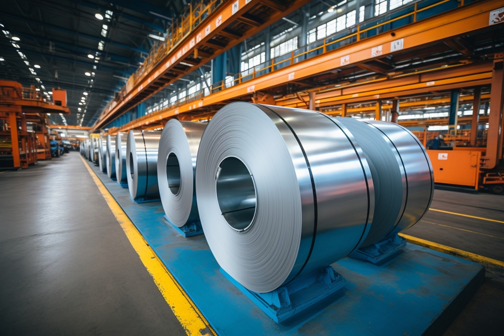 摄图网_600850491_仓库里的钢板卷(非企业商用) 摄图网_600850491_仓库里的钢板卷(非企业商用)